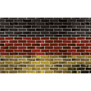Brick German Flag Fototapet, (416 x 254 cm)