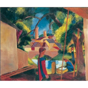 Kids At The Fountain Reproducere, Macke August, (30 x 24 cm)