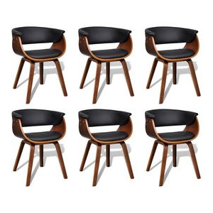 Set scaune bucătărie din piele artificală 6 bucăți