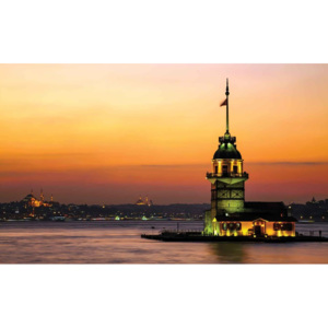 Istanbul City Urban Sunset Fototapet, (416 x 254 cm)