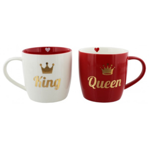 Set cani cadou cu 2 piese King and Queen