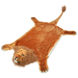 Covor model leu din pluș, 205 cm, maro