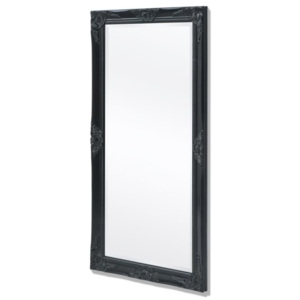 Oglindă verticală în stil baroc, 120 x 60 cm, negru