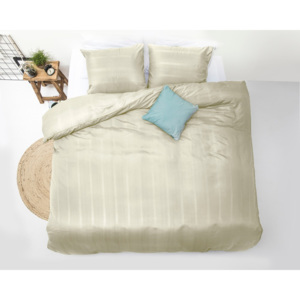 Lenjerie de pat din micropercal Sleeptime Satin Montreal, 240 x 200 cm, crem
