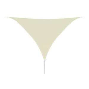 Pânză parasolar din HDPE triunghiulară 3,6x3,6x3,6 m, Crem