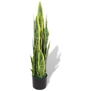 Plantă artificială Limba-soacrei cu ghiveci, 90 cm, verde