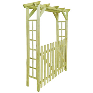 Poarta de gard pergola/arcada din lemn tratat, 150x50x200 cm