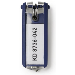 Suport eticheta pentru chei Durable, 6 bucati/set, albastru