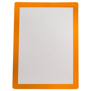 Buzunar magnetic pentru documente A4, cu rama color, 2 buc/set, JALEMA - rama portocalie