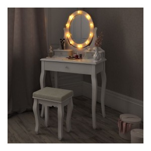 SEA314 - Set Masa alba toaleta cosmetica machiaj oglinda masuta vanity