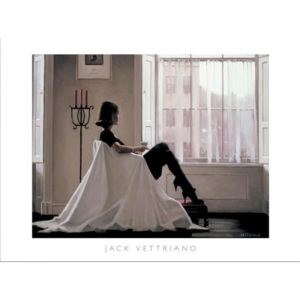 In Thoughts Of You - Retrospective Print Exhibition, 1996 Reproducere, Jack Vettriano, (50 x 40 cm)