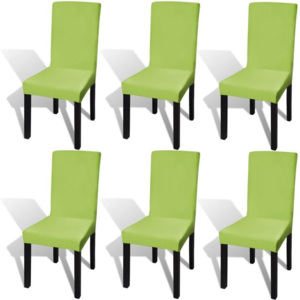 Husă elastică pentru scaun, verde, 6 buc