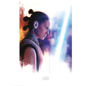 Star Wars The Last Jedi - Rey Lightsaber Paint Reproducere, (60 x 80 cm)