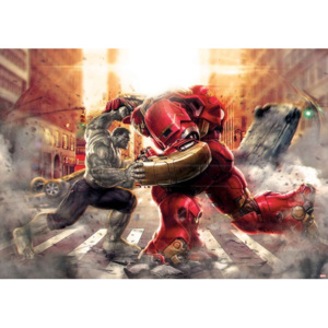 Marvel Avengers Fighting Allies Fototapet, (368 x 254 cm)