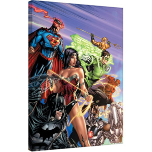 Justice League - Ready For Action Tablou Canvas, (60 x 80 cm)