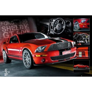Red Mustang Poster, (91,5 x 61 cm)