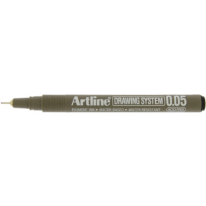 Marker pentru desen tehnic ARTLINE, varf fetru 0.05mm - negru