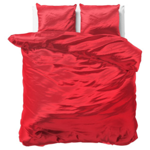 Lenjerie de pat din micropercal Sleeptime, 200 x 220 cm, roșu