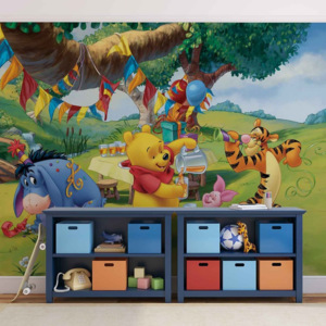 Disney Winnie Pooh Piglet Tigger Eeyore Fototapet, (211 x 90 cm)