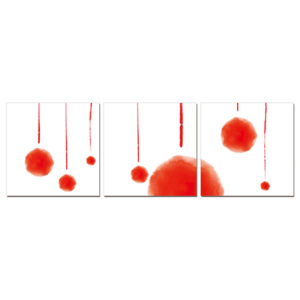 Modern design - red abstraction Tablou, (180 x 60 cm)
