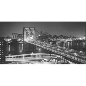 Brooklyn bridge at night Reproducere, (140 x 70 cm)