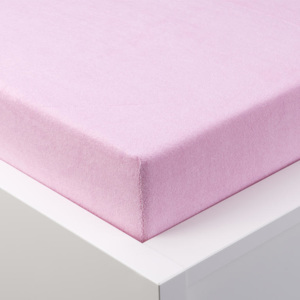 Așternut din frotir EXCLUSIVE de culoare roz pat dublu