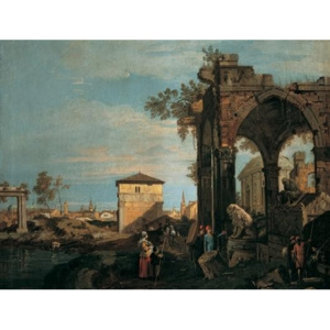 The Landscape with Ruins I Reproducere, Canaletto, (80 x 60 cm)