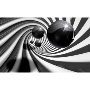 Abstract Swirl Modern Spheres Fototapet, (211 x 90 cm)