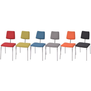 Set scaune de masă, material textil, multicolor, 6 buc