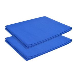 Cearșaf pat din bumbac, 240 x 260 cm, albastru regal, 2 buc
