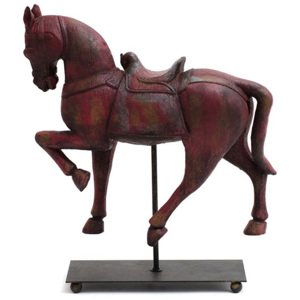 Cal decorativ din lemn Ego Dekor, roșu