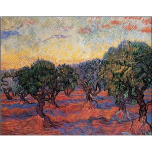 Olive Grove: Orange Sky, 1889 Reproducere, Vincent van Gogh, (24 x 23 cm)