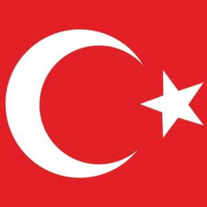 Flag Turkey Fototapet, (250 x 104 cm)
