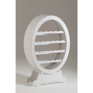 Vinotecă din lemn Castagnetti Oval, alb