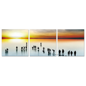 Silhouette at sunset Tablou, (120 x 40 cm)