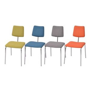 Set scaune de bucătărie, material textil, multicolor, 4 buc