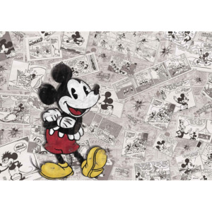 Disney Mickey Mouse Newsprint Vintage Fototapet, (368 x 254 cm)