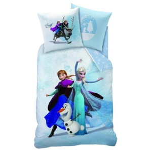 Lenjerie de pat pentru copii, Regatul de gheaţă Frozen Enjoy, 140 x 200 cm, 70 x 90 cm