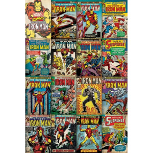 Marvel Iron Man Covers Poster, (61 x 91,5 cm)