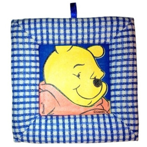 Tablou textil pentru perete Winnie the Pooh, carouri albasru I