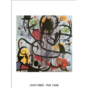 May 1968 Reproducere, Joan Miró, (50 x 70 cm)
