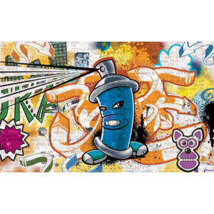 Graffiti Street Art Fototapet, (91 x 211 cm)