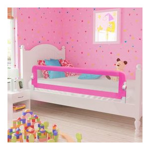 Apărătoare de pat pentru copii mici, 150 x 42 cm, roz