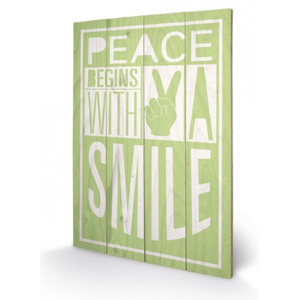 Sarah Winter - Peace Begins With A Smile Pictură pe lemn, (40 x 59 cm)