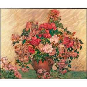 Vase with Pink Roses, 1890 Reproducere, Vincent van Gogh, (30 x 24 cm)