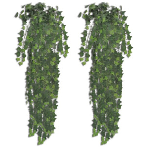 Iederă verde artificială, 2 tufe, 90 cm