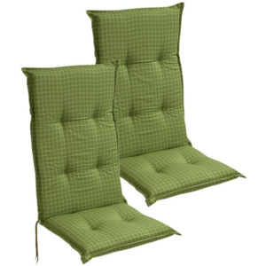 Perne pentru scaun de grădină 117 x 49 cm, verde, 2 buc