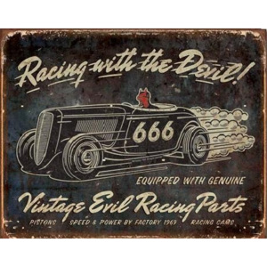VINTAGE - Evil Racing Placă metalică, (40 x 31,5 cm)