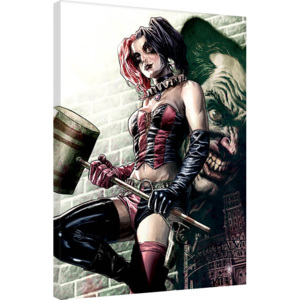 Batman - Harley Quinn Pose Tablou Canvas, (60 x 80 cm)