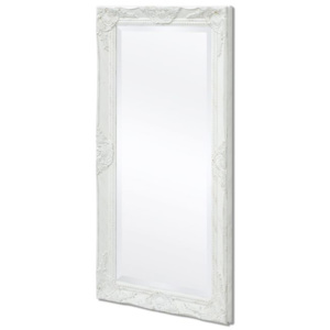 Oglindă verticală în stil baroc, 100 x 50 cm, alb